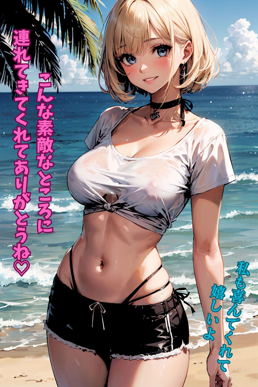 パパ活金髪ギャルと南の島で●●旅行のはずが、淫乱痴女すぎて、生ハメ大乱交になった話 モザイク版 screenshot